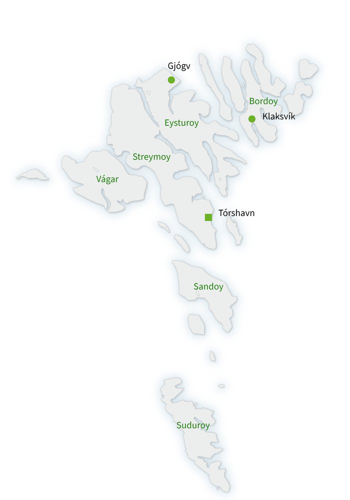 Routekaart van Shortbreak Faeröer