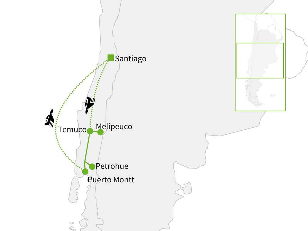 Routekaart van Chili Off the Map