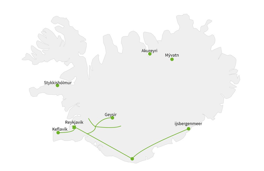 Routekaart van Zuid-IJsland compleet