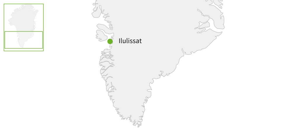 Routekaart van Winter in Ilulissat