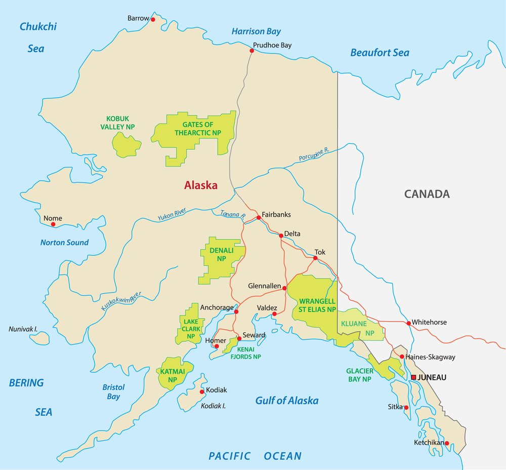 Kaart van Alaska