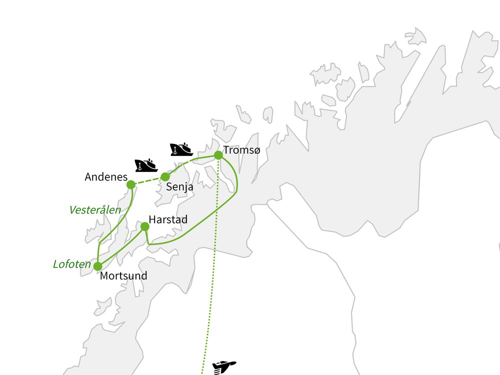 Routekaart van Het fascinerende noorden