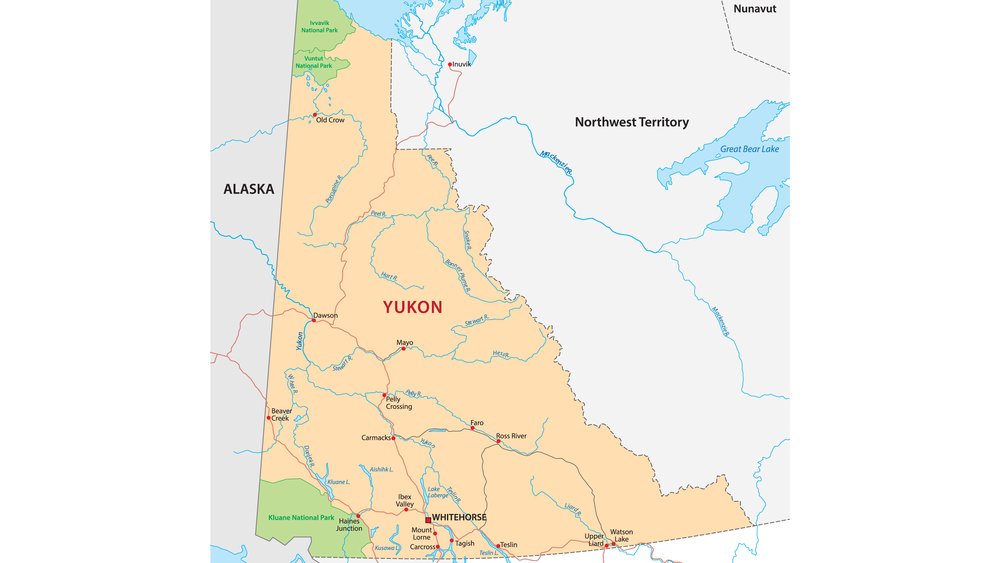 Kaart van Yukon