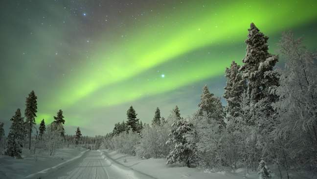 Aurora Borealis (Noorderlicht) in Fins Lapland