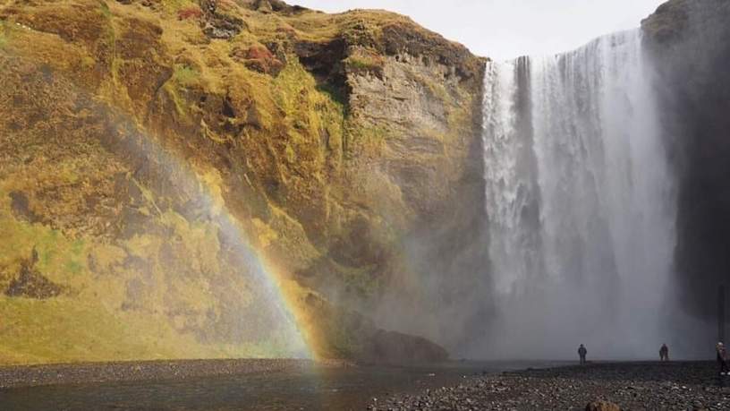 Skógafoss in oktober