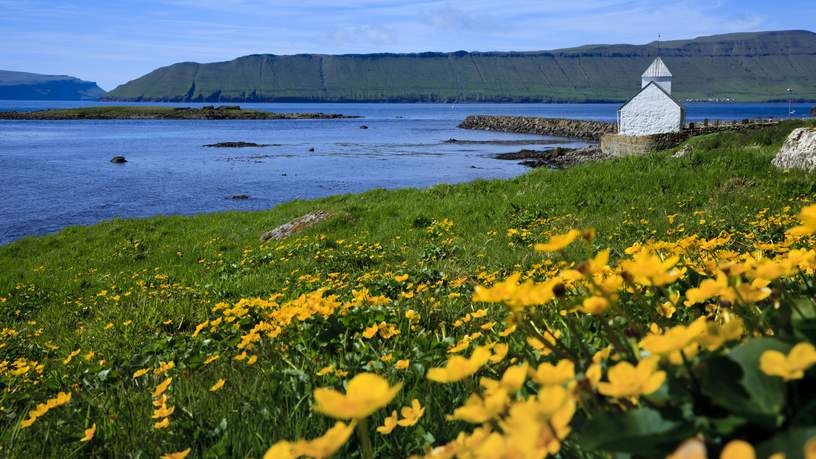 Saksun op het eiland Streymoy