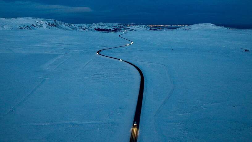 Road 36 richting Þingvellir National Park. Foto: Dennis van den Broek