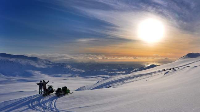 Sneeuwscootertocht op Groenland