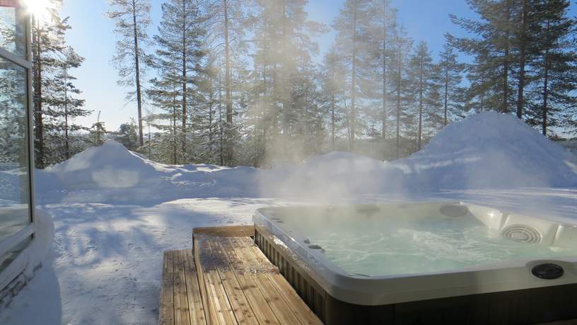 Jacuzzi in de vrieskou