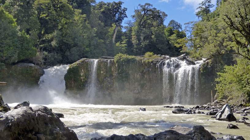 Waterval in Puyehue nationaal park