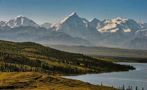 Mount Denali vanaf Wonder Lake, Denali National Park