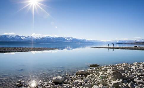 Lake Pukaki, zuidereiland, Nieuw-Zeeland