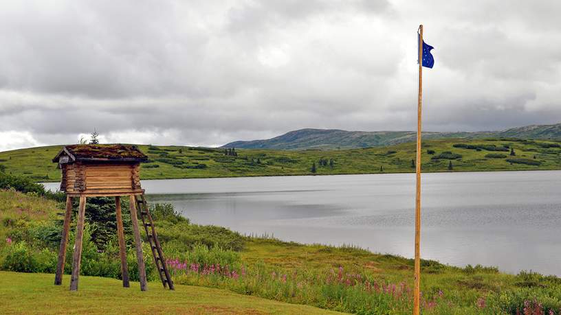 Het mooie uitzicht bij de lodge