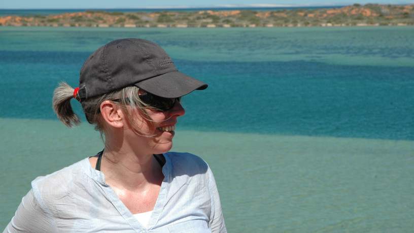 Suzanne bij Shark Bay
